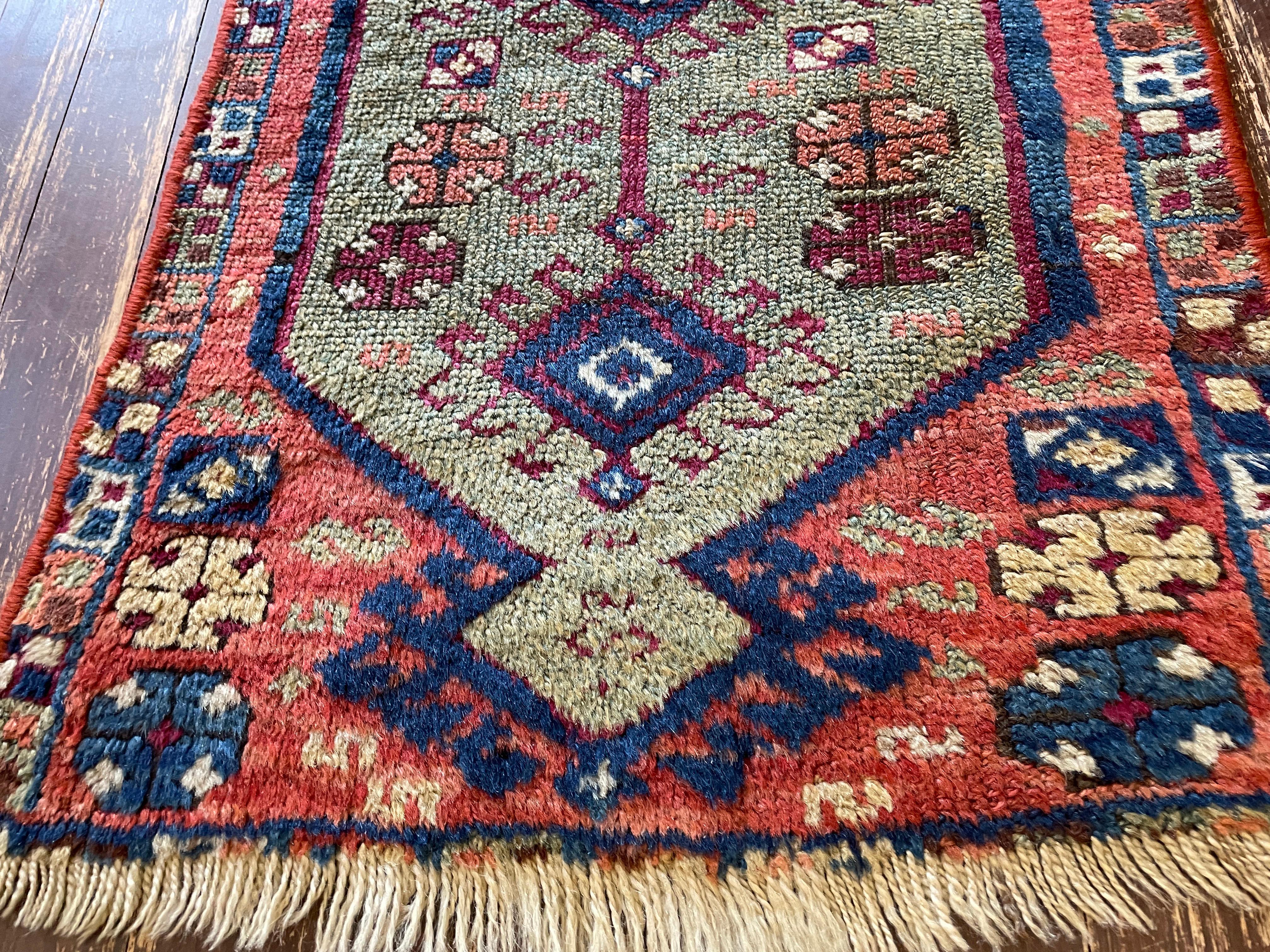 Wool Antique Oushak Yastik Anatolian Rug For Sale