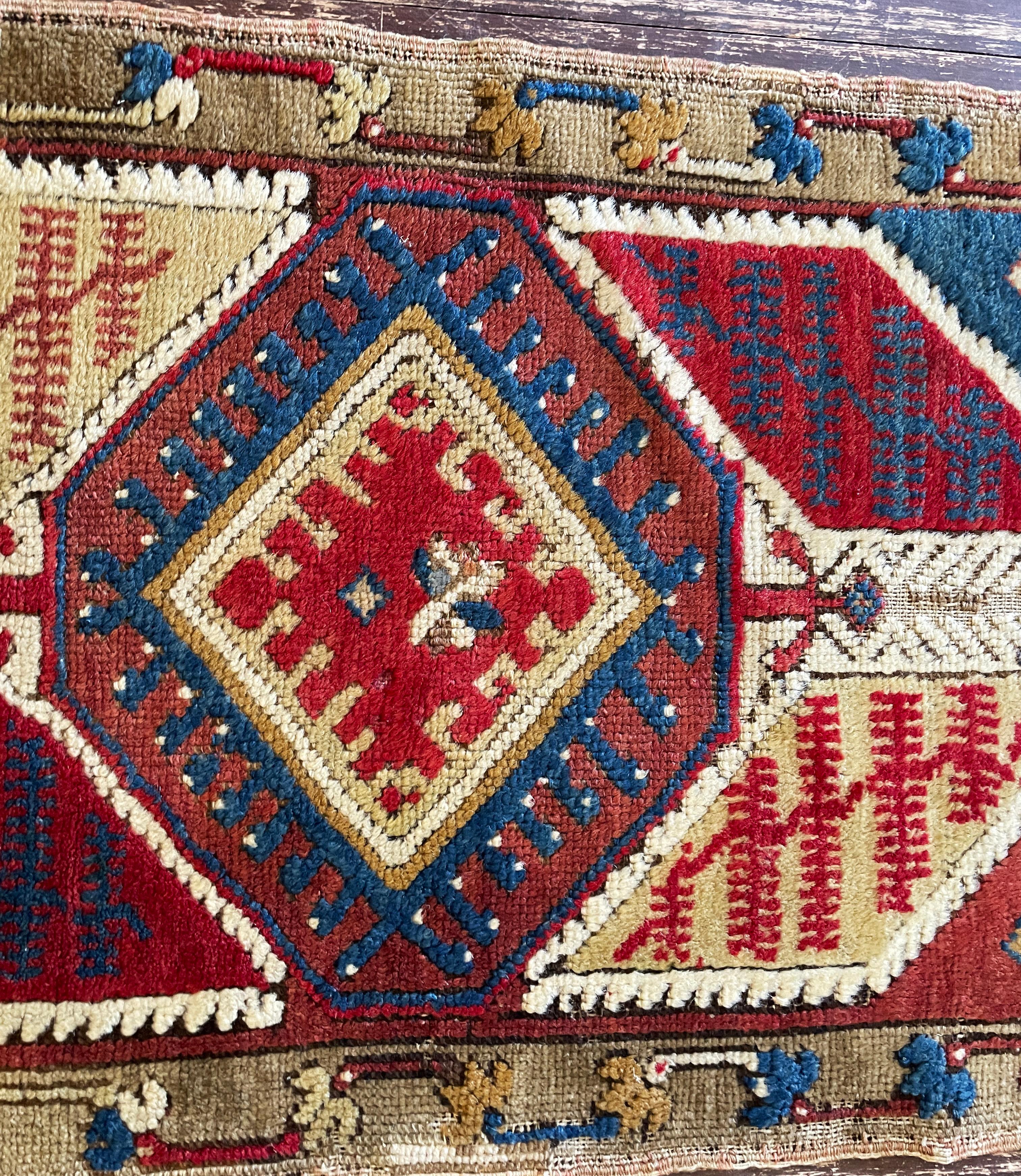 Wool Antique Oushak Yastik Anatolian Rug For Sale
