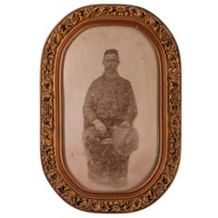 Antique Outlaw Portrait Convex Glass