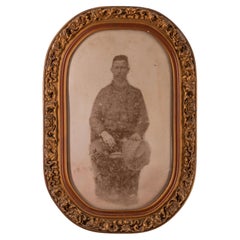 Antique Outlaw Portrait Convex Glass