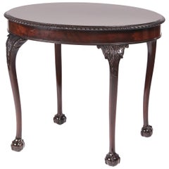 Antique Oval Carved Mahogany Centre Table, circa 1880