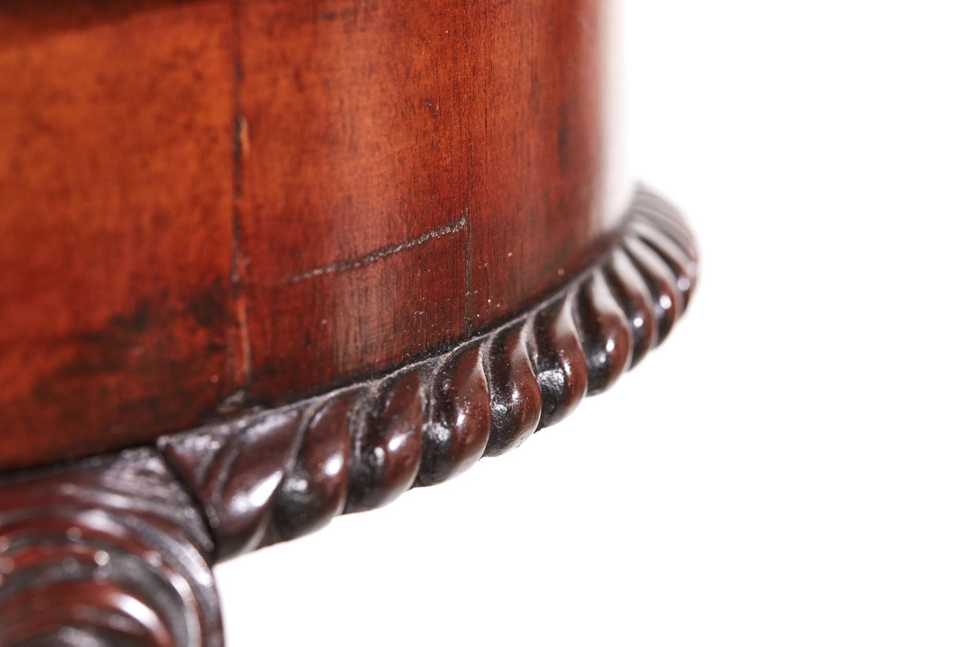 High Victorian Antique Oval Carved Mahogany Centre Table