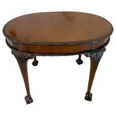 Antique Oval Carved Mahogany Centre Table