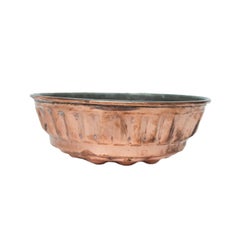 Antique Oval Copper Bun Mold from Sweden, Early 1900s