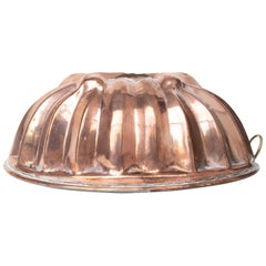 Antique Oval Copper Bun Mold from Sweden, Early 1900s