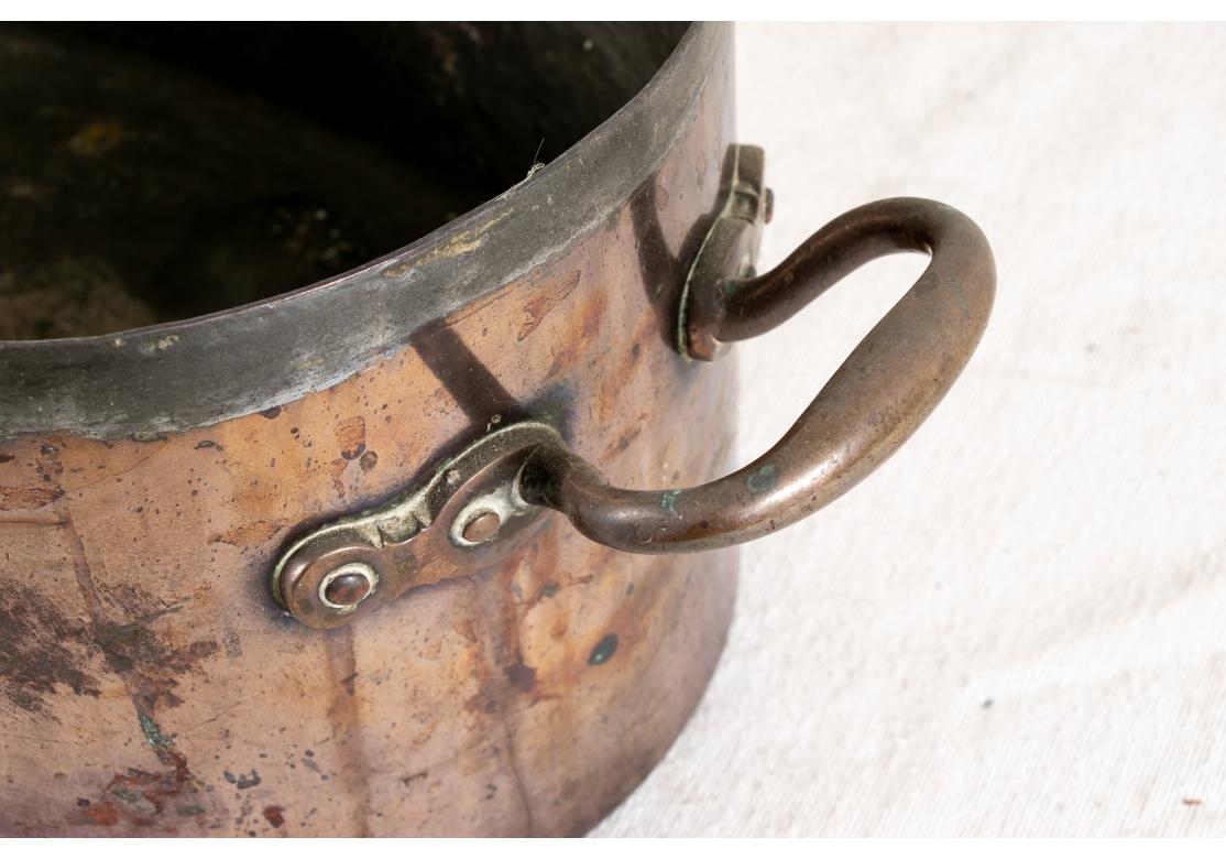 French Provincial Antique Oval Copper Pot