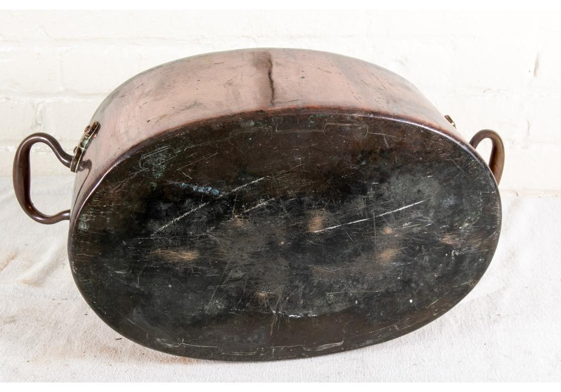 20th Century Antique Oval Copper Pot