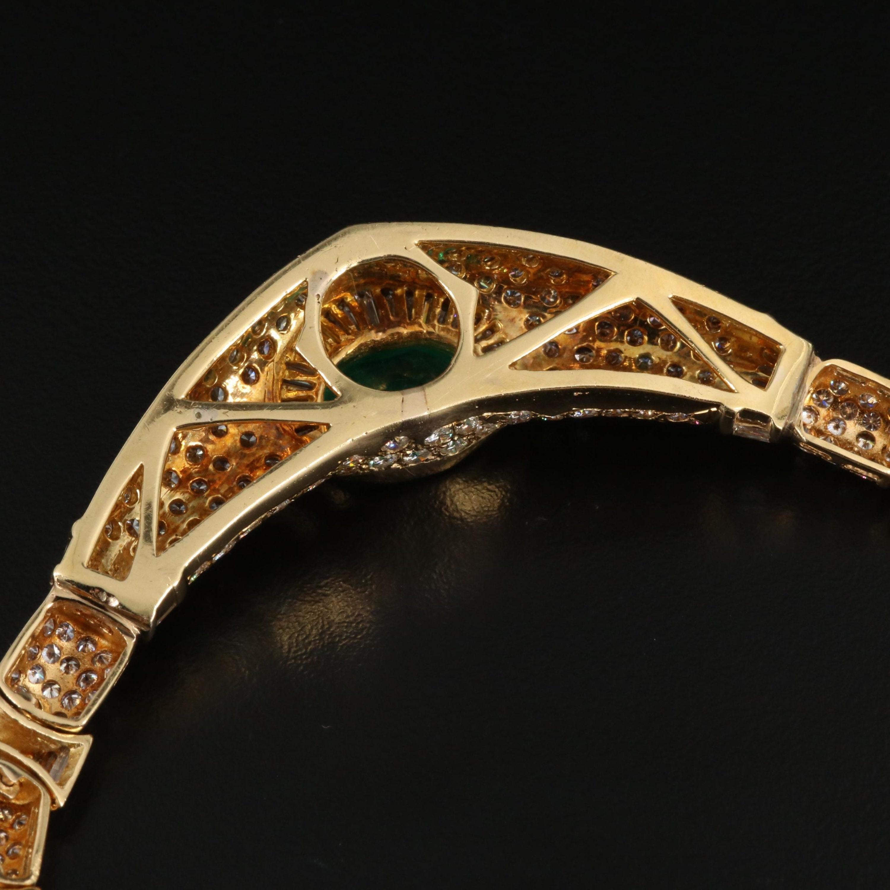 Antike Oval Cut Smaragd Diamanten Chevron Gold Halskette, einzigartige 18K Gold Diamond Necklace,  Diamant-Hochzeitskette
 
 Artikel Beschreibung
 → Handgefertigt, auf Bestellung hergestellt
 → MATERIAL: MASSIV 18K/18K GOLD
 
 
 Stein Details
 
 →