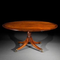 Antique Oval Dining Table Georgian Regency Period, Sits Six Persons