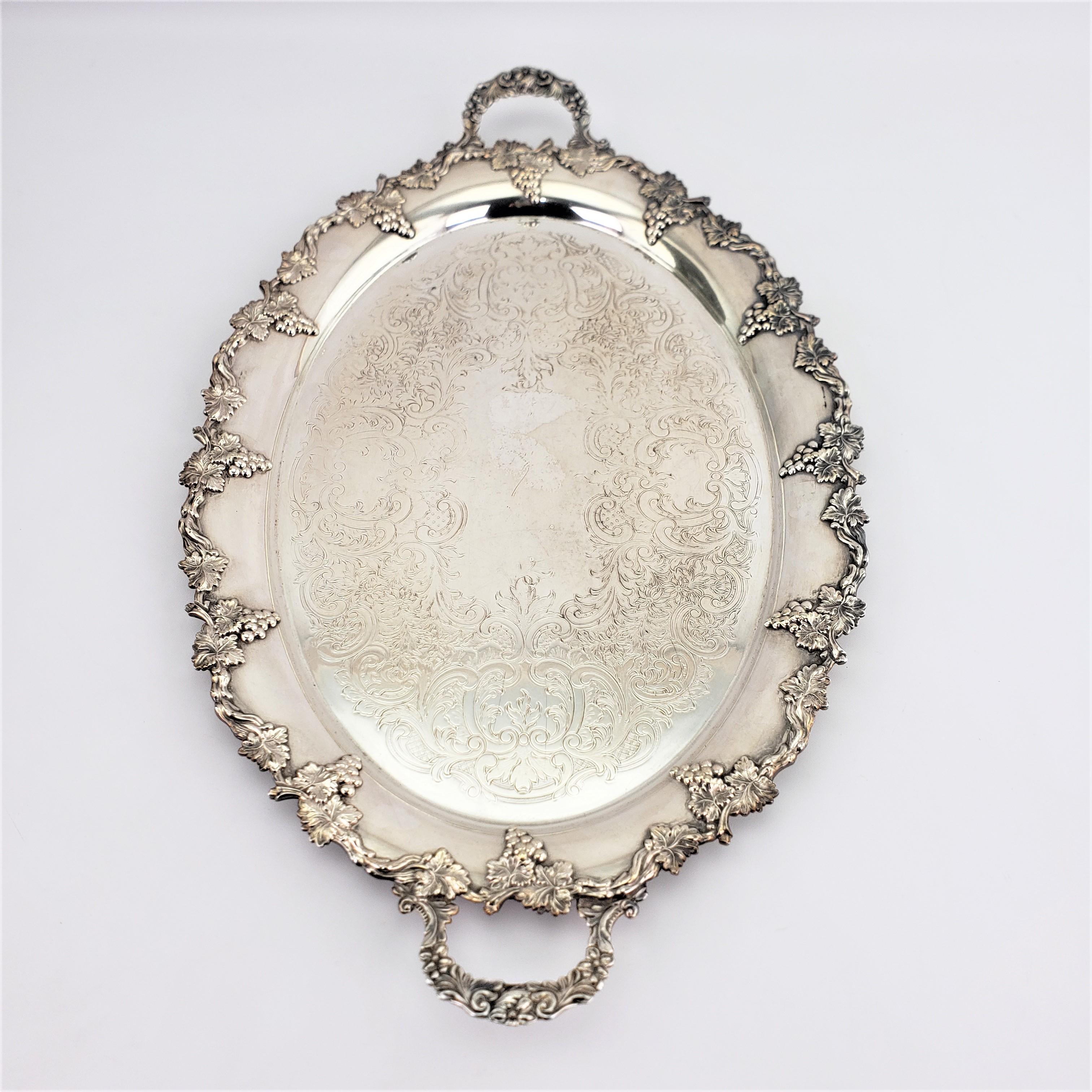 antique silver serving tray