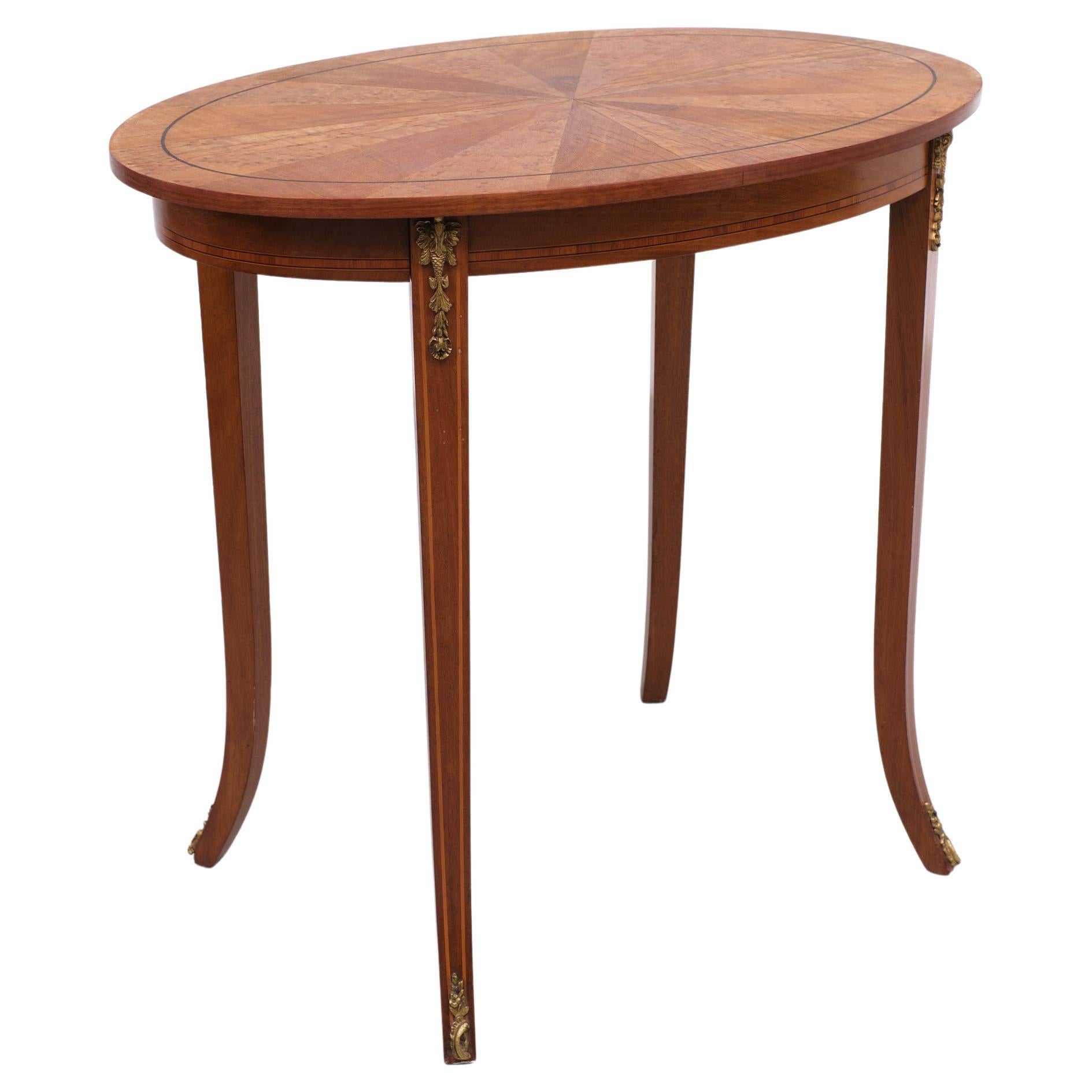 Antique Oval France Center Table, 1870  For Sale