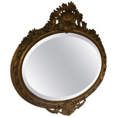 Antique Oval Gilt Mirror