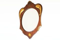 Antique Oval Giltwood Mirror, Carved Wooden Frame, Eastern Europe, Circa 1900