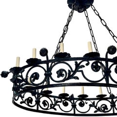 Antique Oval Iron Chandelier