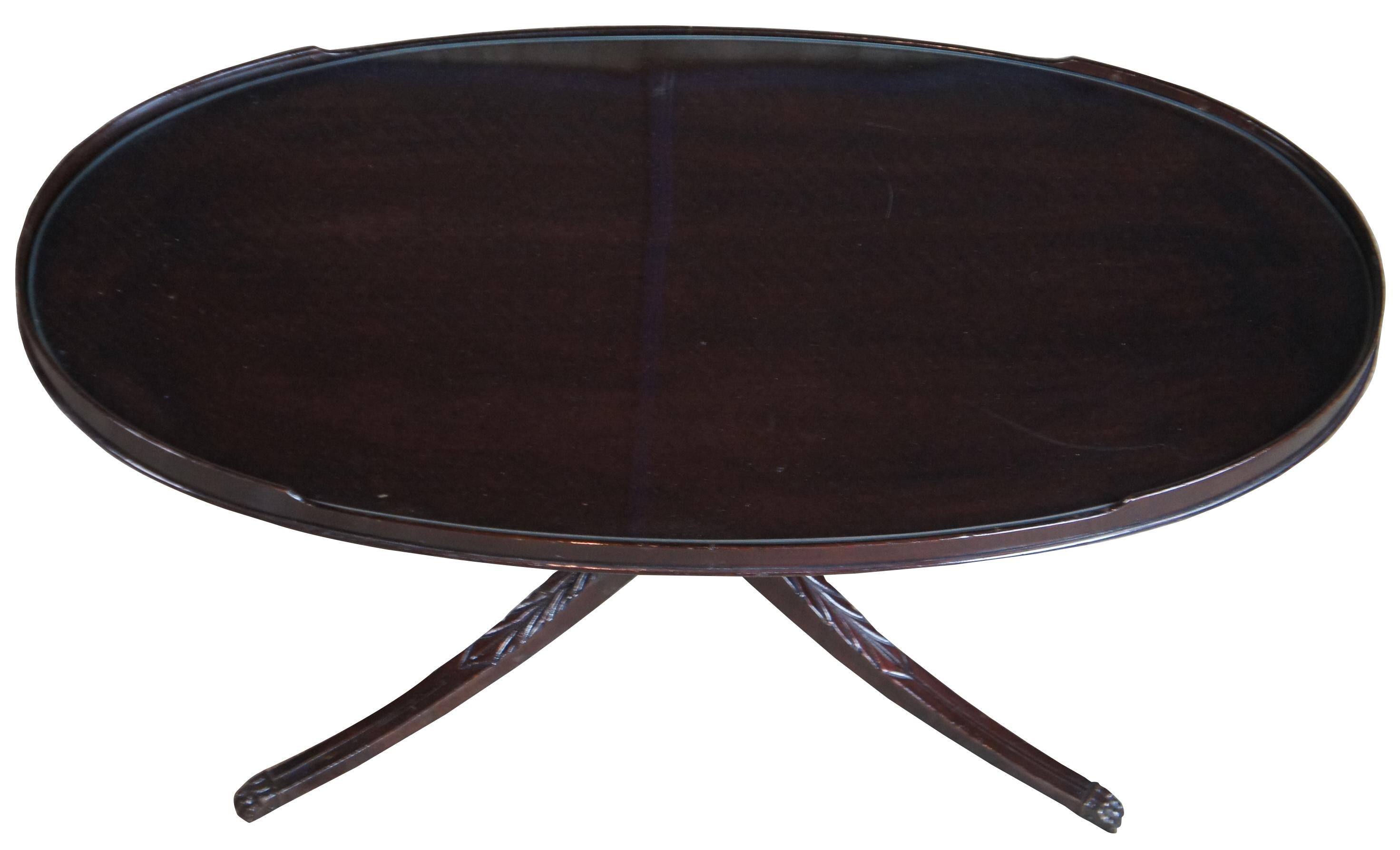duncan phyfe coffee table with glass top