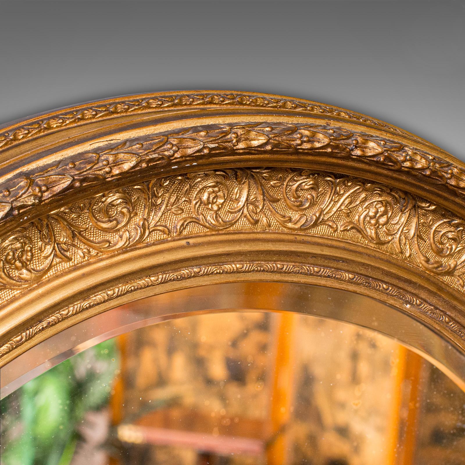 Antique Oval Mirror, English, Giltwood, Overmantle, Hall, Italianate, Georgian In Good Condition For Sale In Hele, Devon, GB
