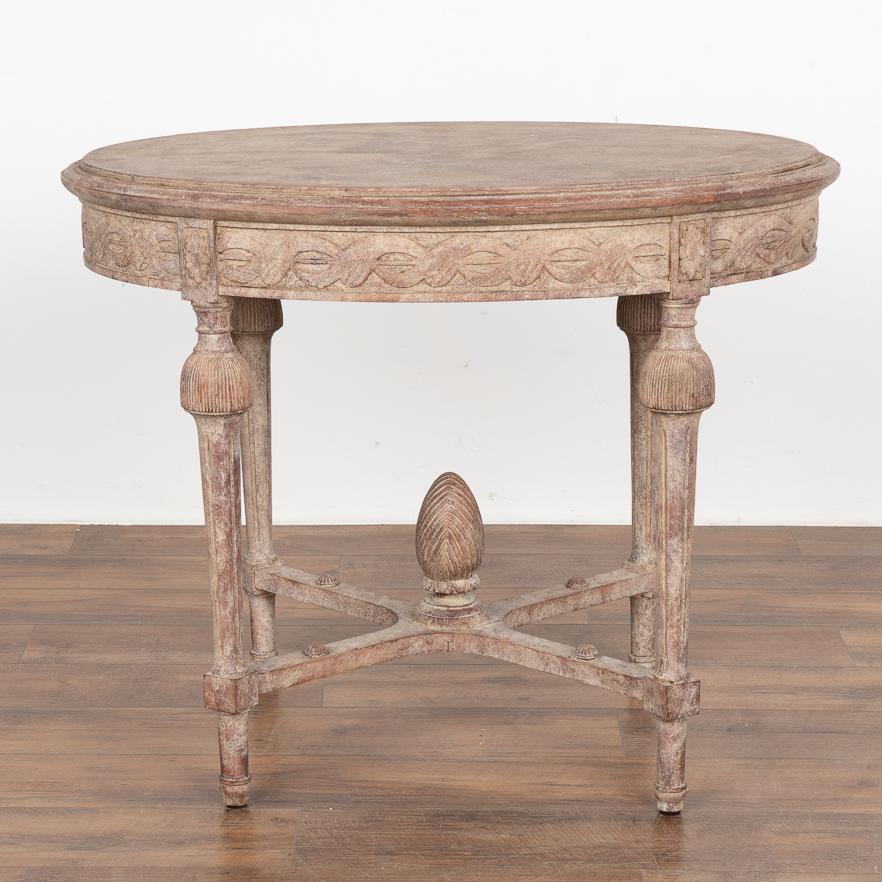 Gustavian Antique Oval Painted Side Table, Sweden circa 1850-70 For Sale