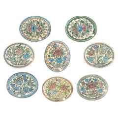 Antique Oval Painted Tiles