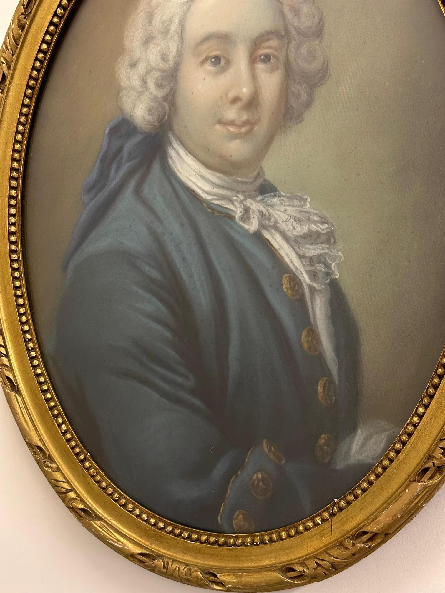 Antique Oval Pastel of a Well Dressed Gentleman In Good Condition In Hopewell, NJ