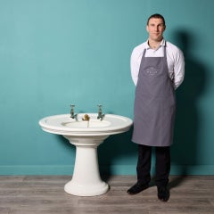 Antique Oval Shaped Pedestal Sink