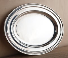 Antique Oval Silver Plated Tray, English, circa 1920