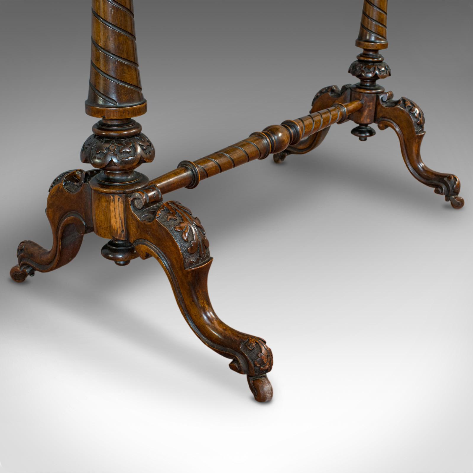 Antique Oval Table, English, Burr Walnut, Centre, Side, Victorian, circa 1870 For Sale 2