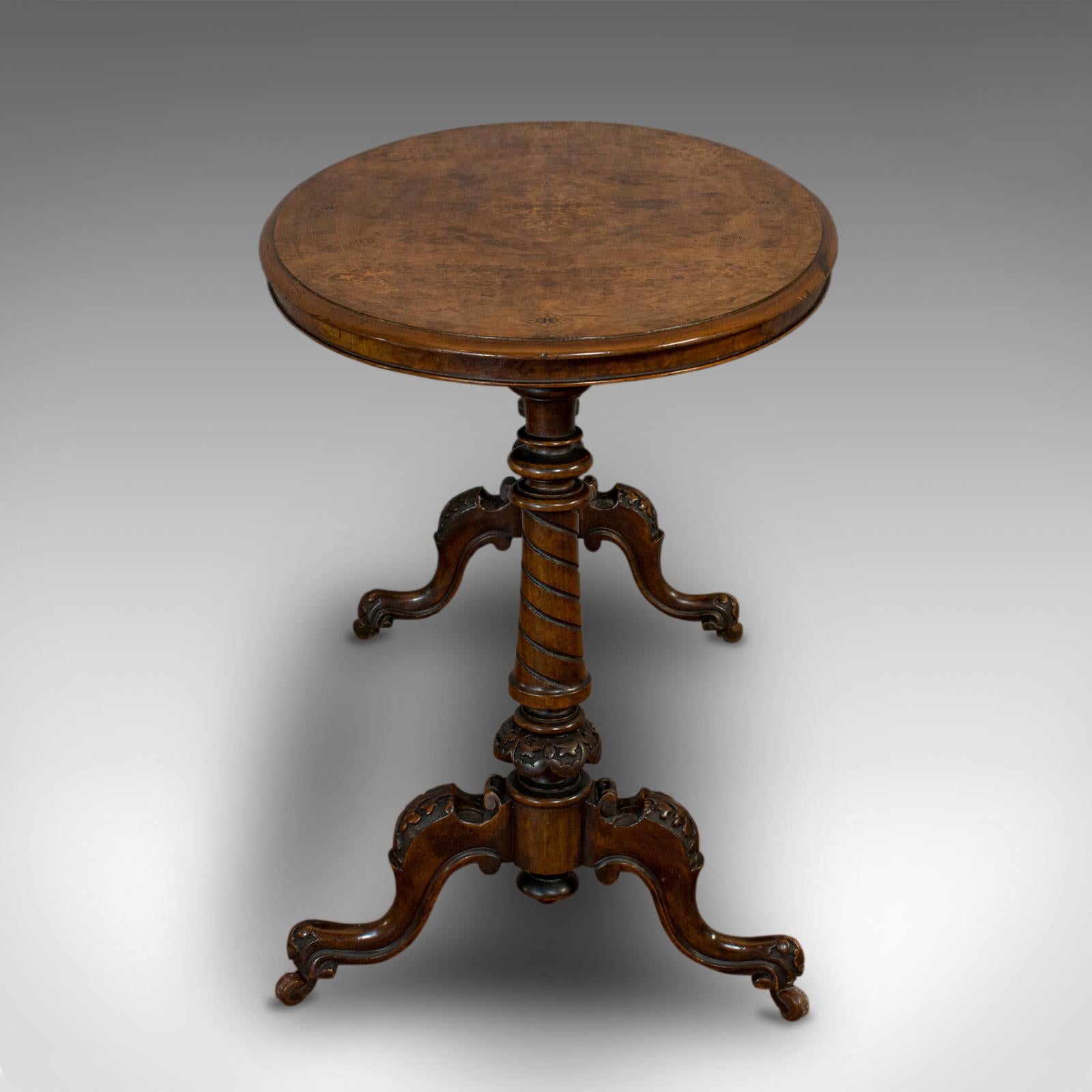 Antiker ovaler Tisch, Englisch, Wurzelnussbaum, Mitte, Seite, viktorianisch, um 1870 im Zustand „Gut“ im Angebot in Hele, Devon, GB