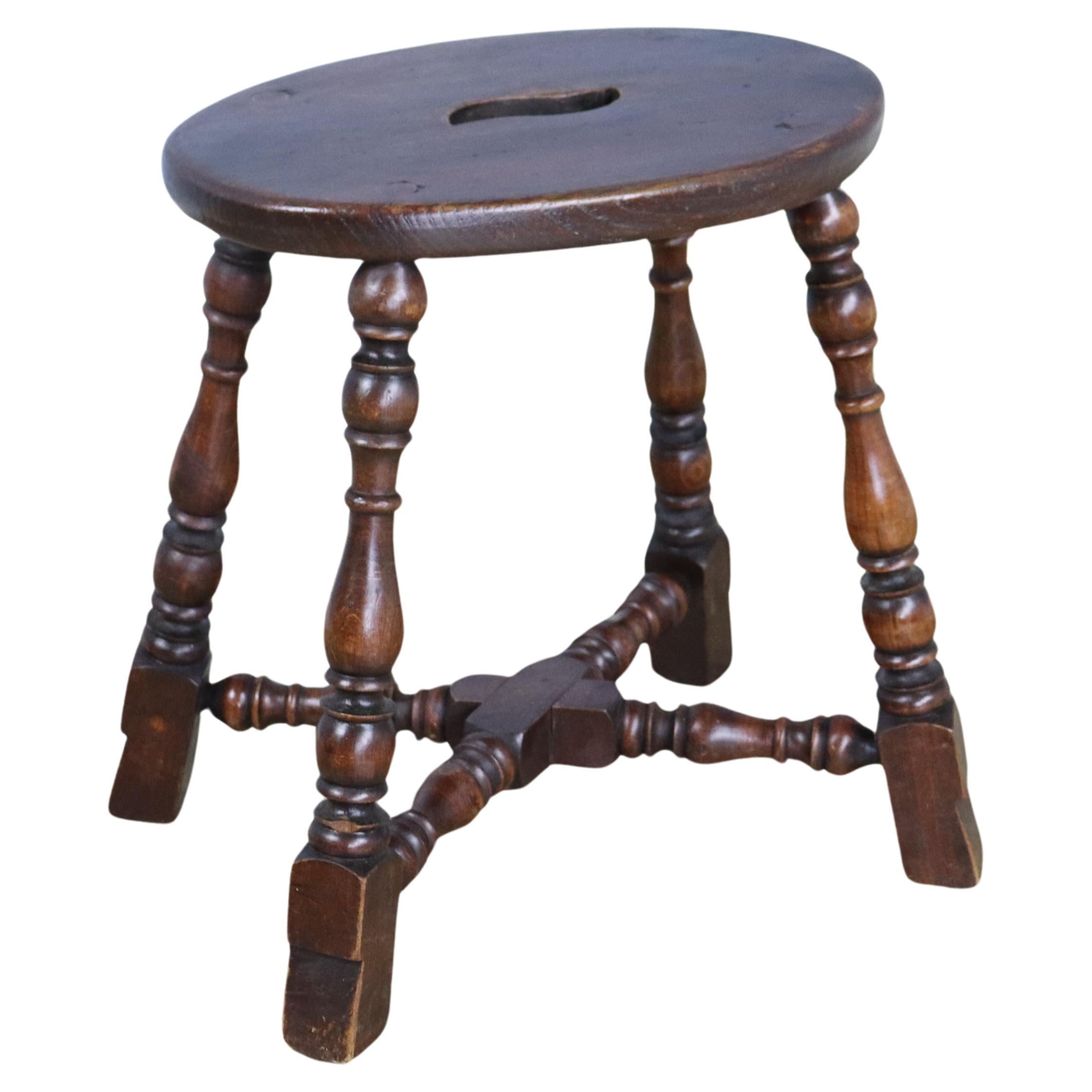 Antique Oval Tavern Stool