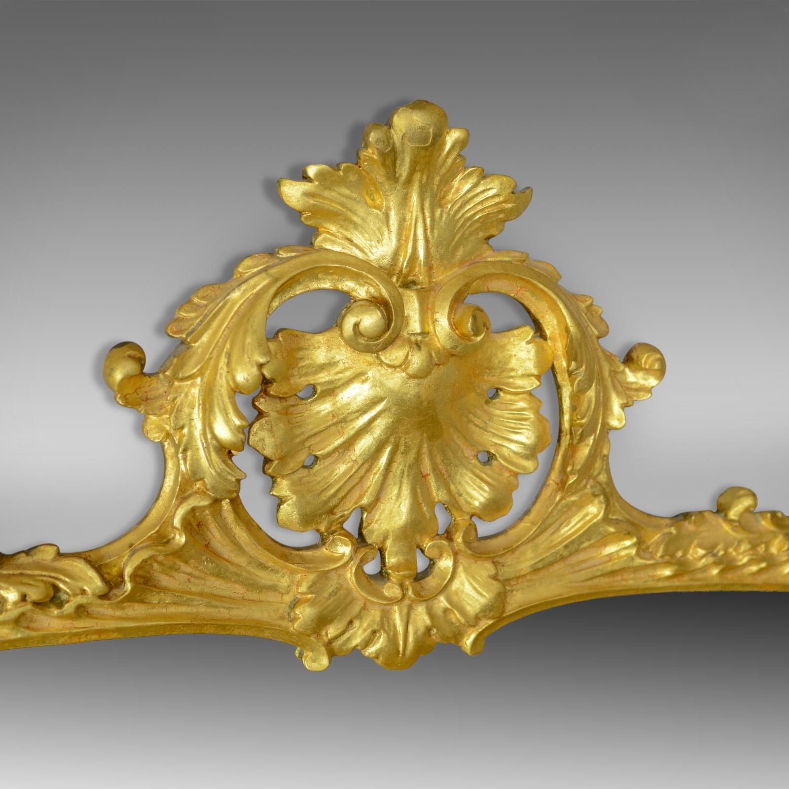 Regency Antique Overmantel Mirror, English, Giltwood, Wall, Triptych, circa 1920