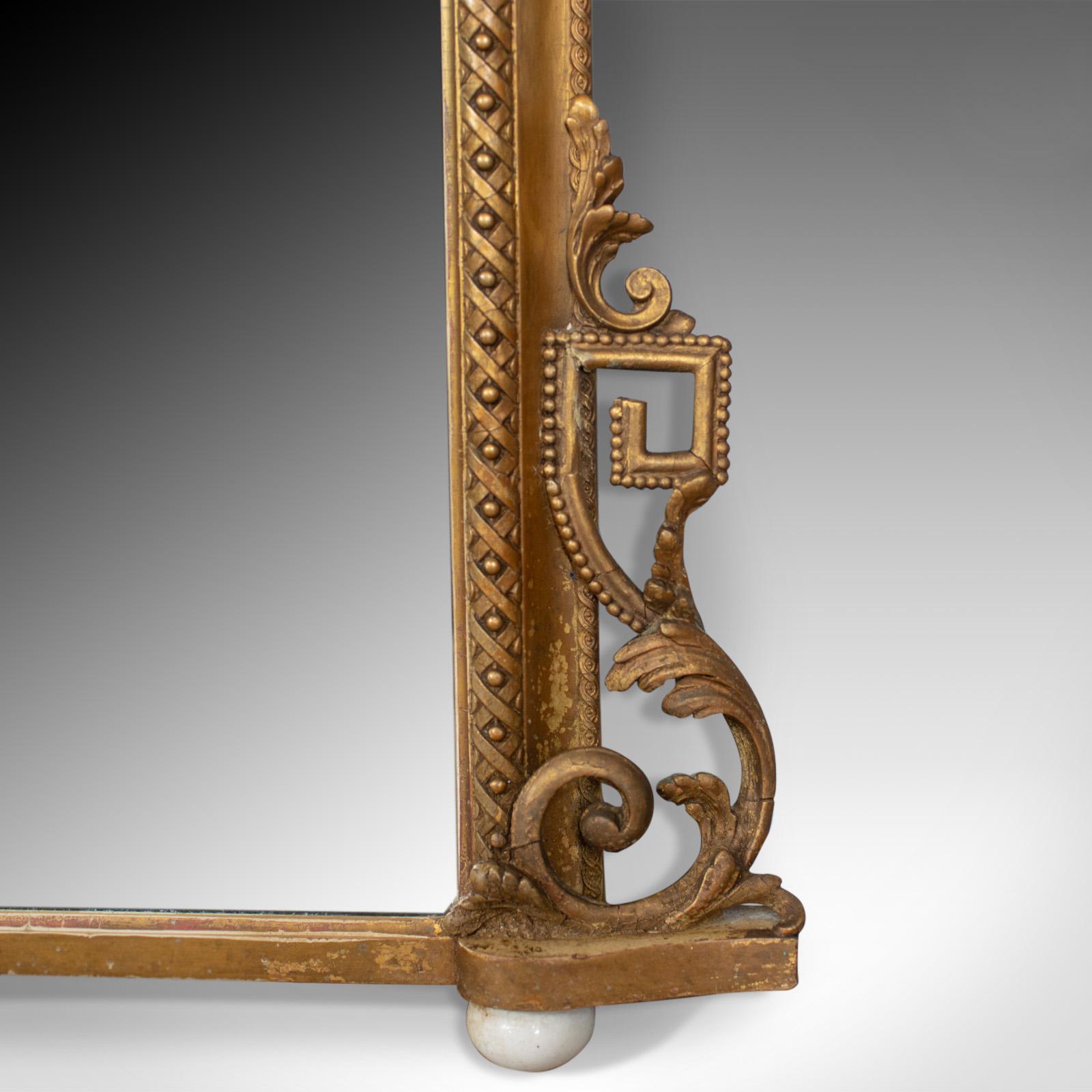 Antique Overmantel Mirror, Mid-Sized, English Regency, Giltwood, circa 1820 2