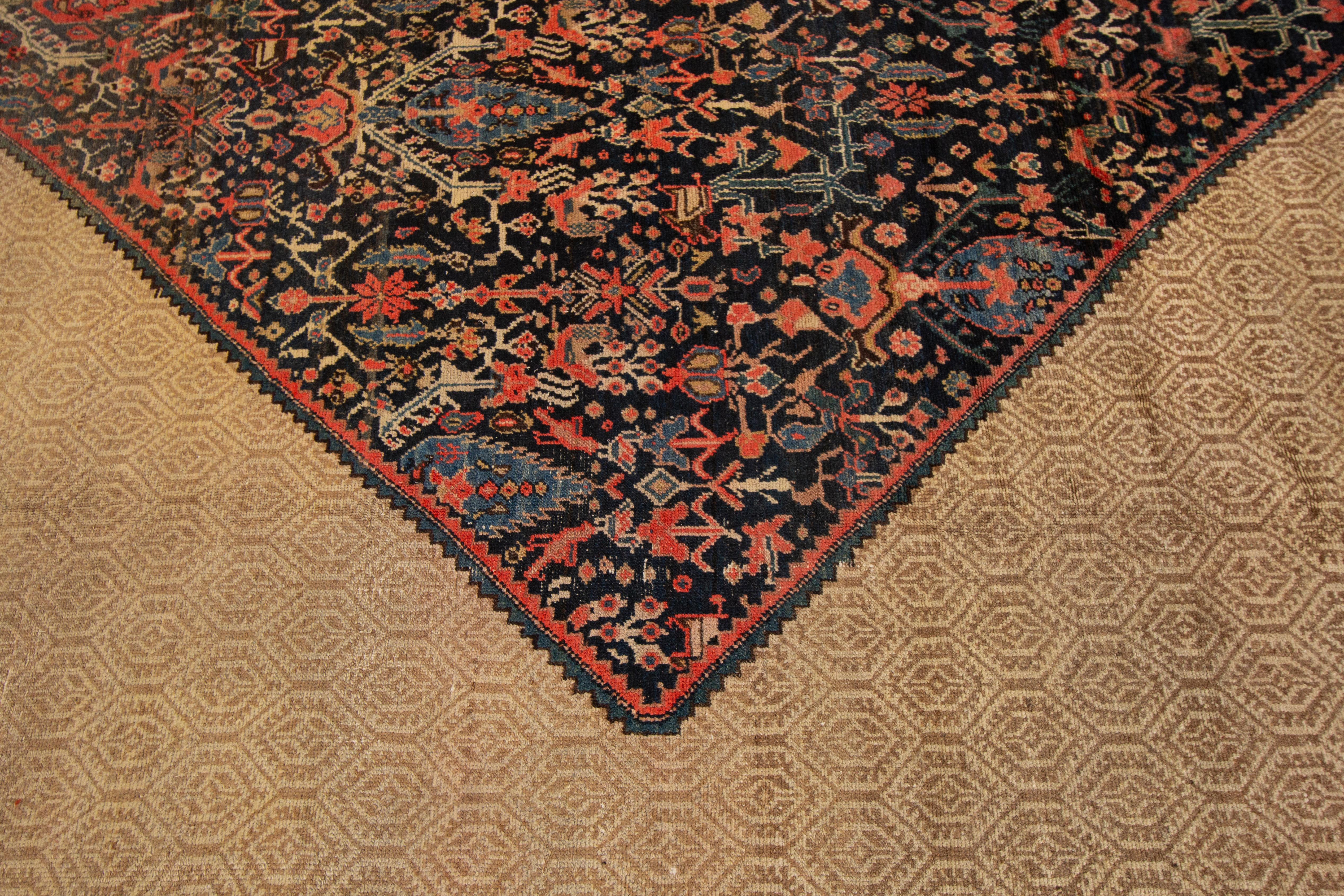 Antique Oversize Hamadan Rug For Sale 3