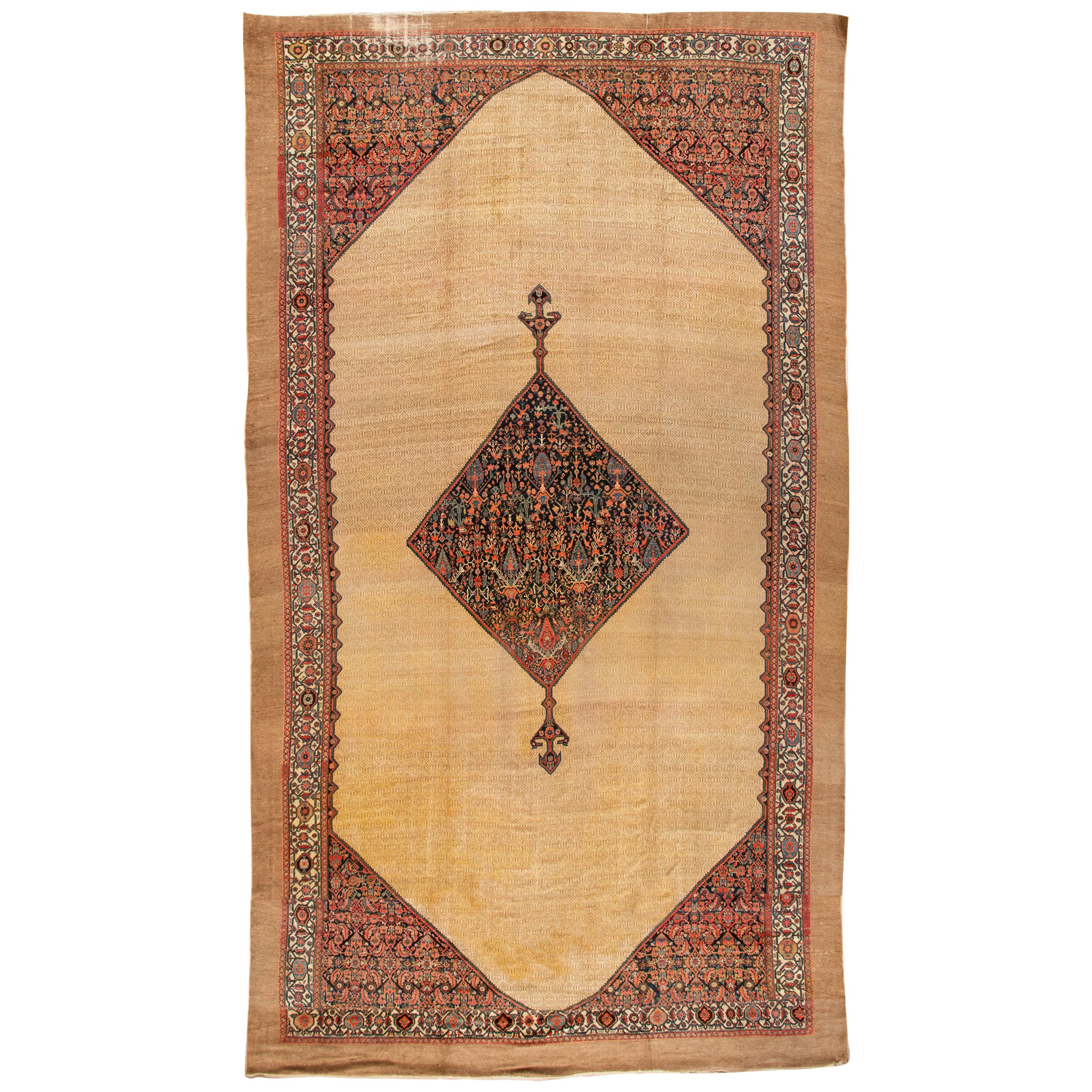 Antique Oversize Hamadan Rug For Sale