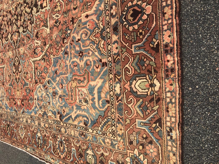 antique-oversize-large-square-light-blue-rose-brown-bakhtiari-persian