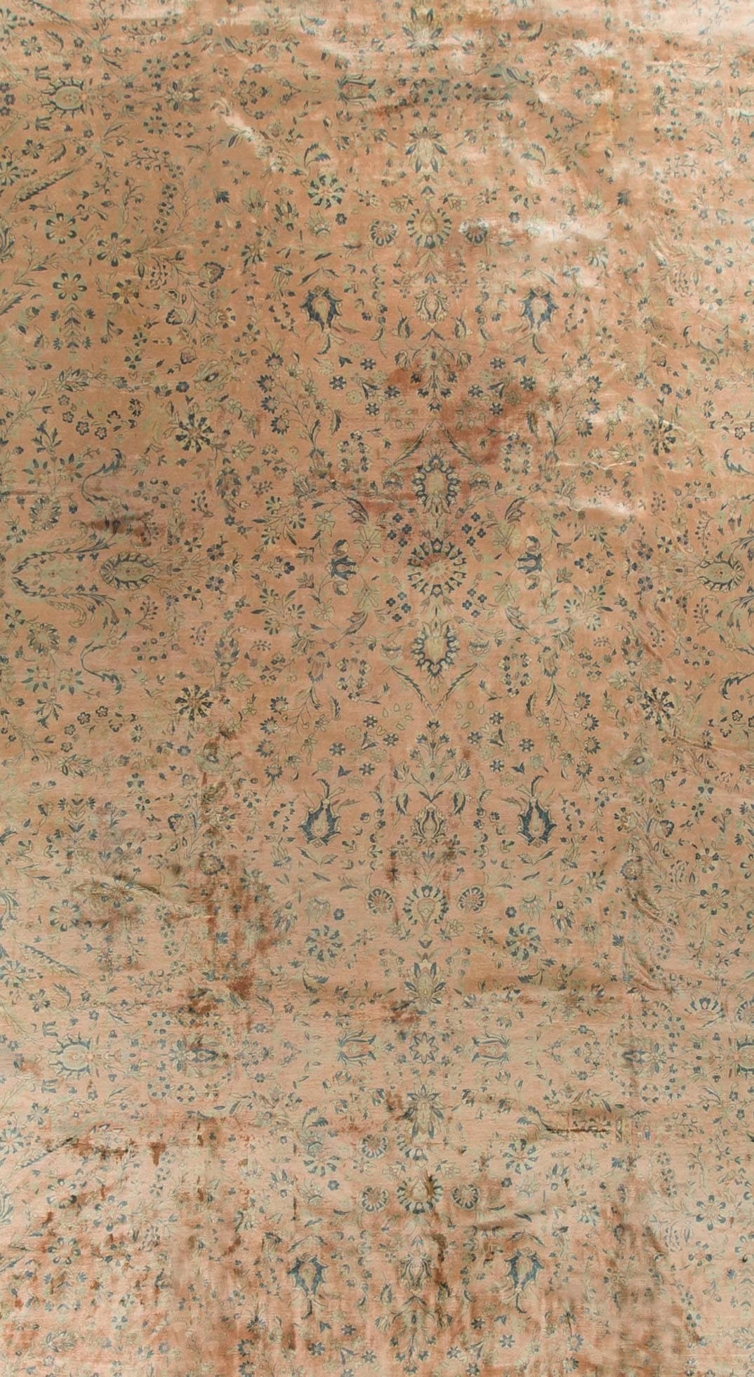 Persian Antique Oversize Manchester Kashan Rug  14'6 x 25'6 For Sale
