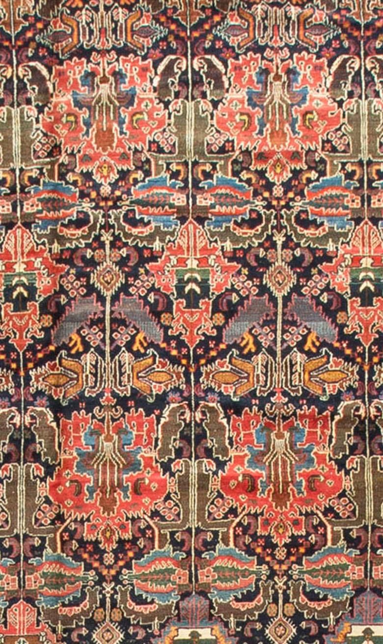 Wool Antique Oversize Persian Bakhtiari Rug, circa 1890 12' x 19'5
