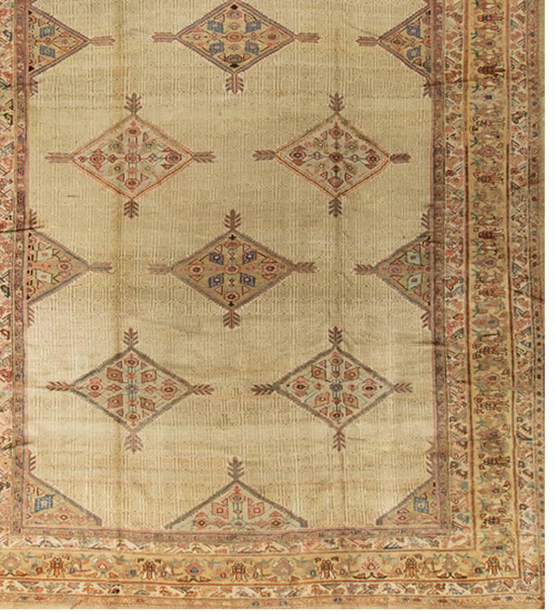 Antiker übergroßer persischer Bibikabad-Teppich 13'8 x 23'5 (Handgeknüpft) im Angebot