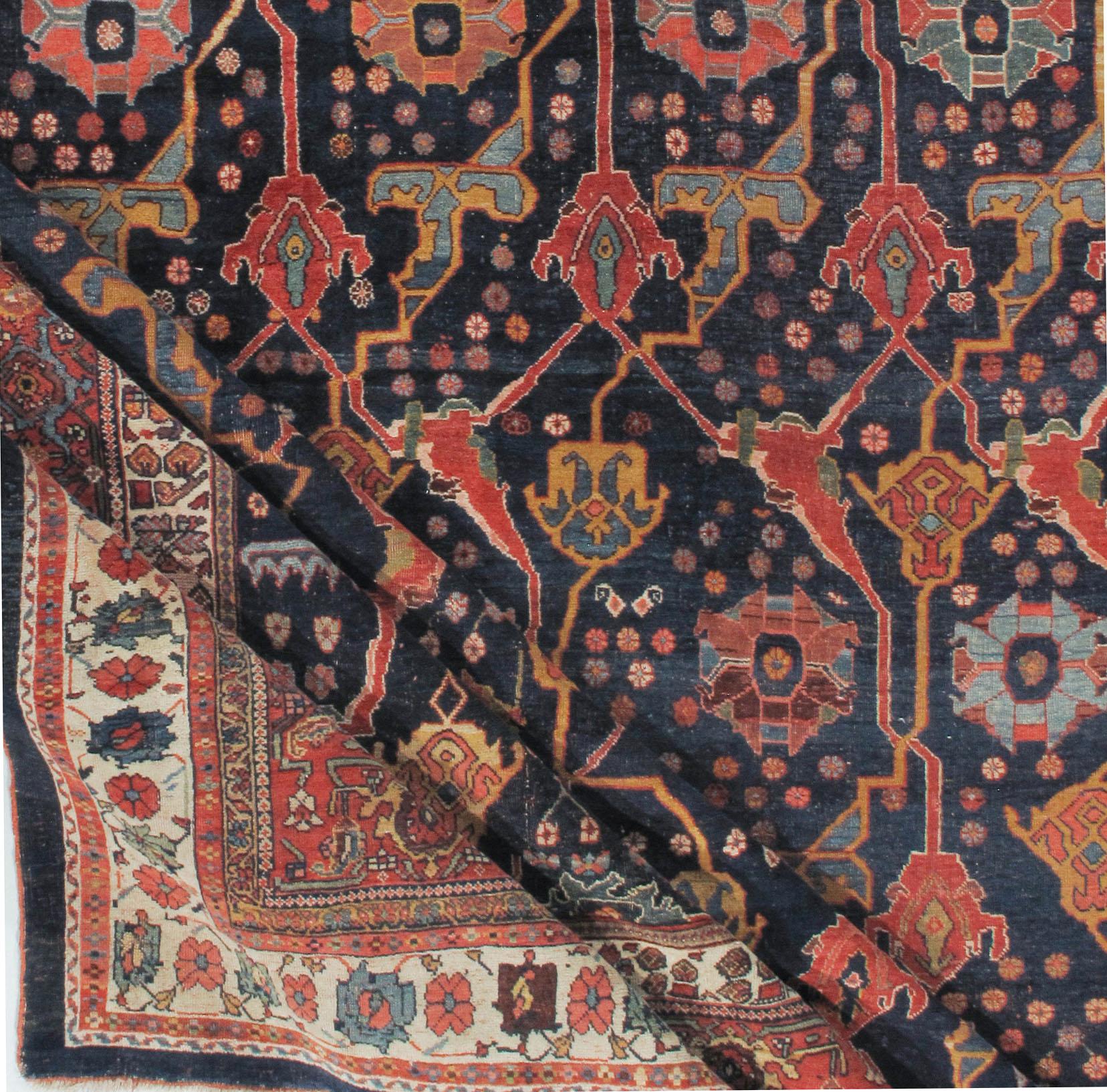 Antique Oversize Persian Bidjar Area Rug 11'10x18' For Sale at 1stDibs
