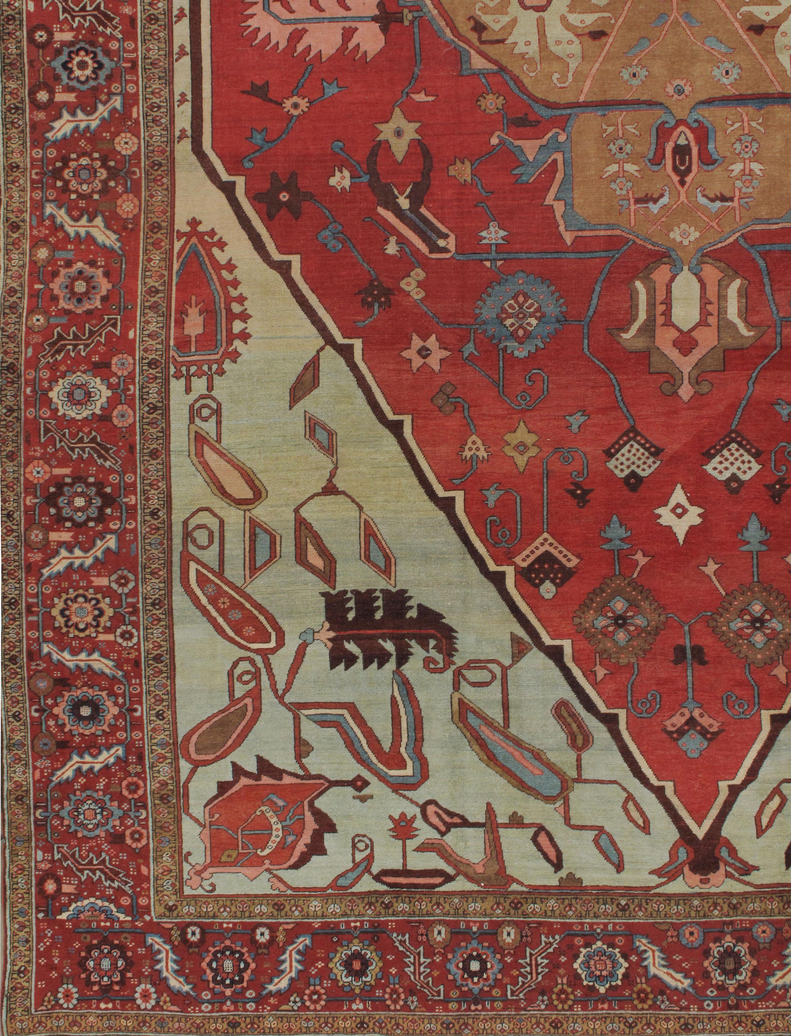 Antique Oversize Persian Heriz Serapi Rug 11'5 x 18'3 4