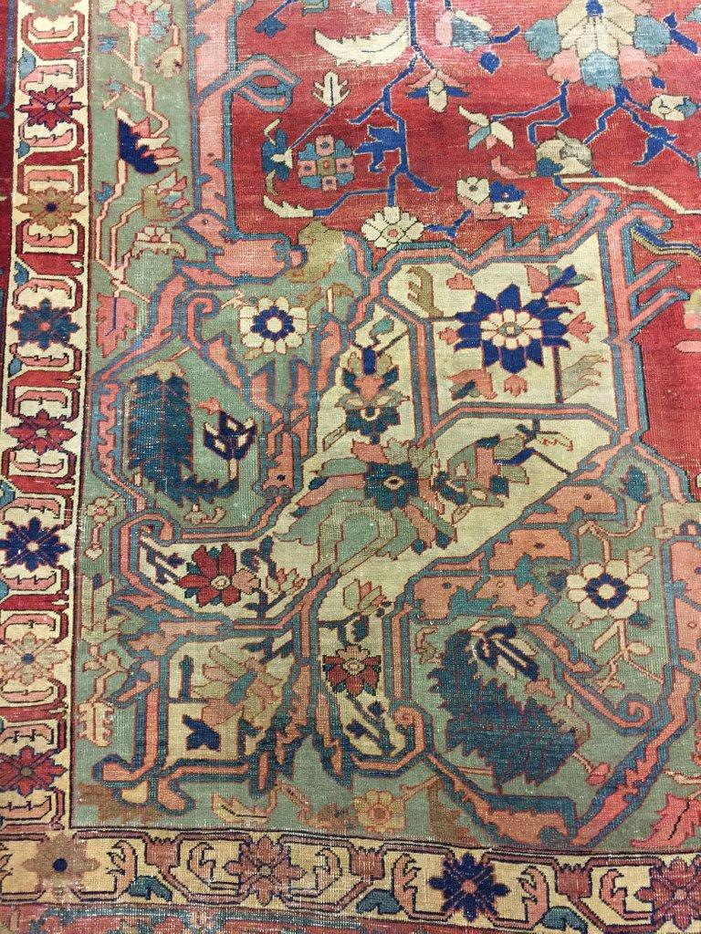 Antiker persischer Heriz-Serapi-Teppich in Übergröße  14'6 x 20'10 (19. Jahrhundert) im Angebot