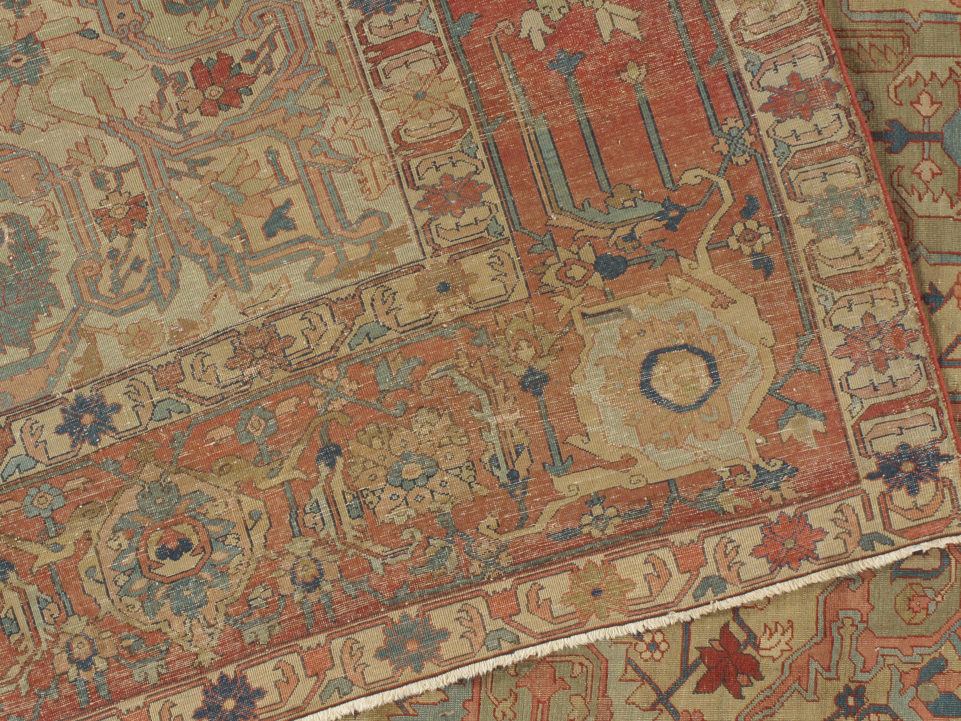 Antiker persischer Heriz-Serapi-Teppich in Übergröße  14'6 x 20'10 (Wolle) im Angebot