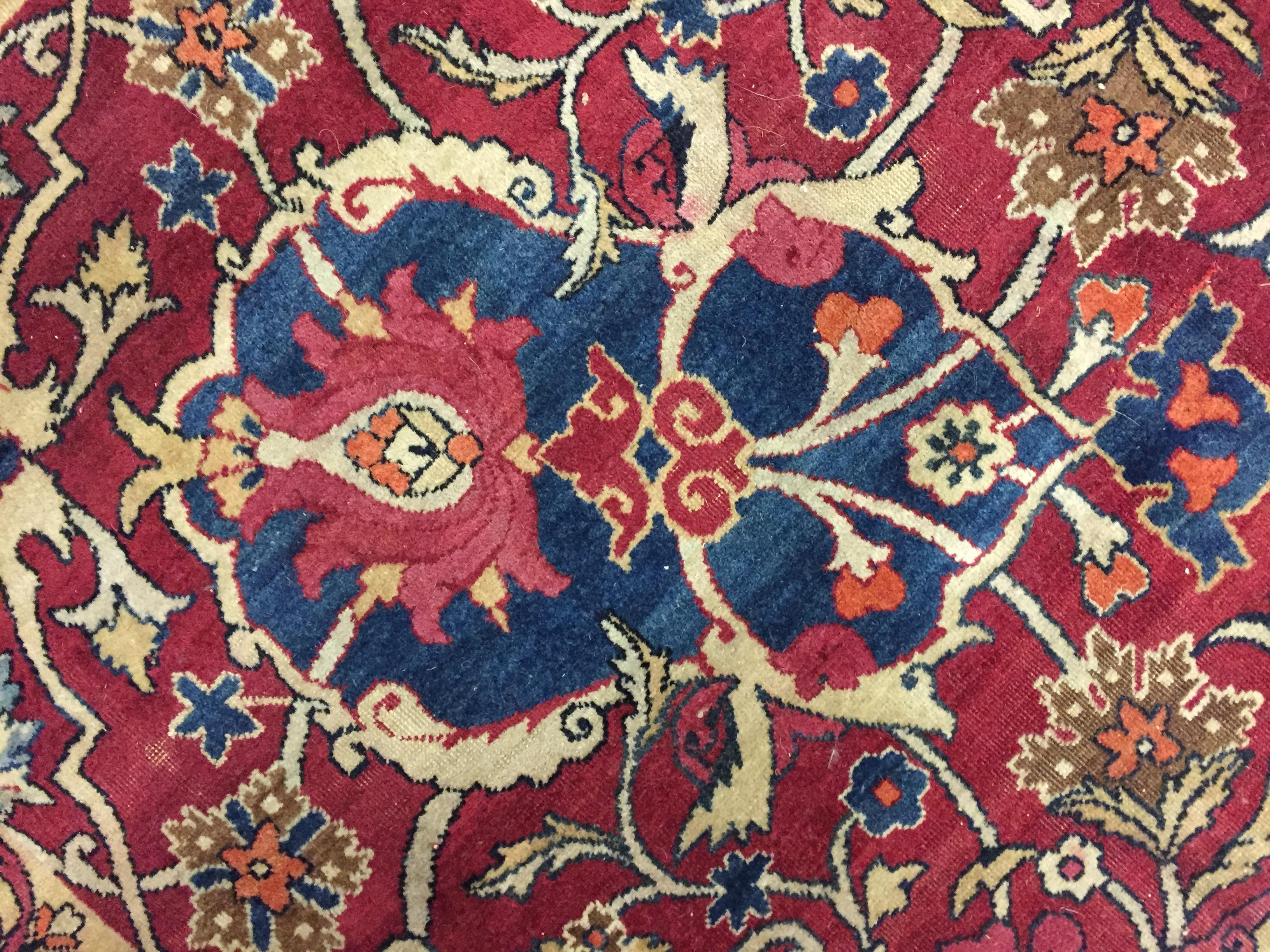 Antique Oversize Persian Kerman Rug Carpet, 16'4 x 21'4 For Sale 3