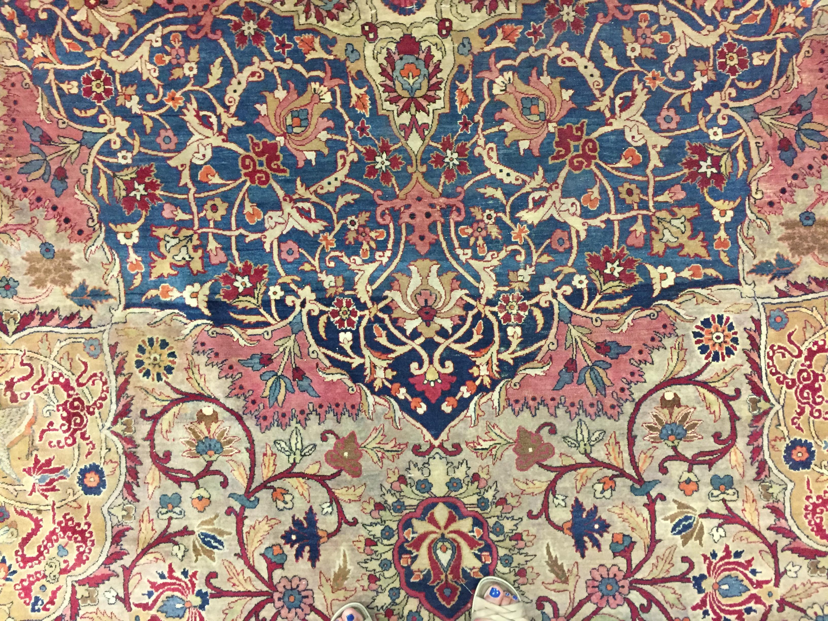 19th Century Antique Oversize Persian Kerman Rug Carpet, 16'4 x 21'4 For Sale