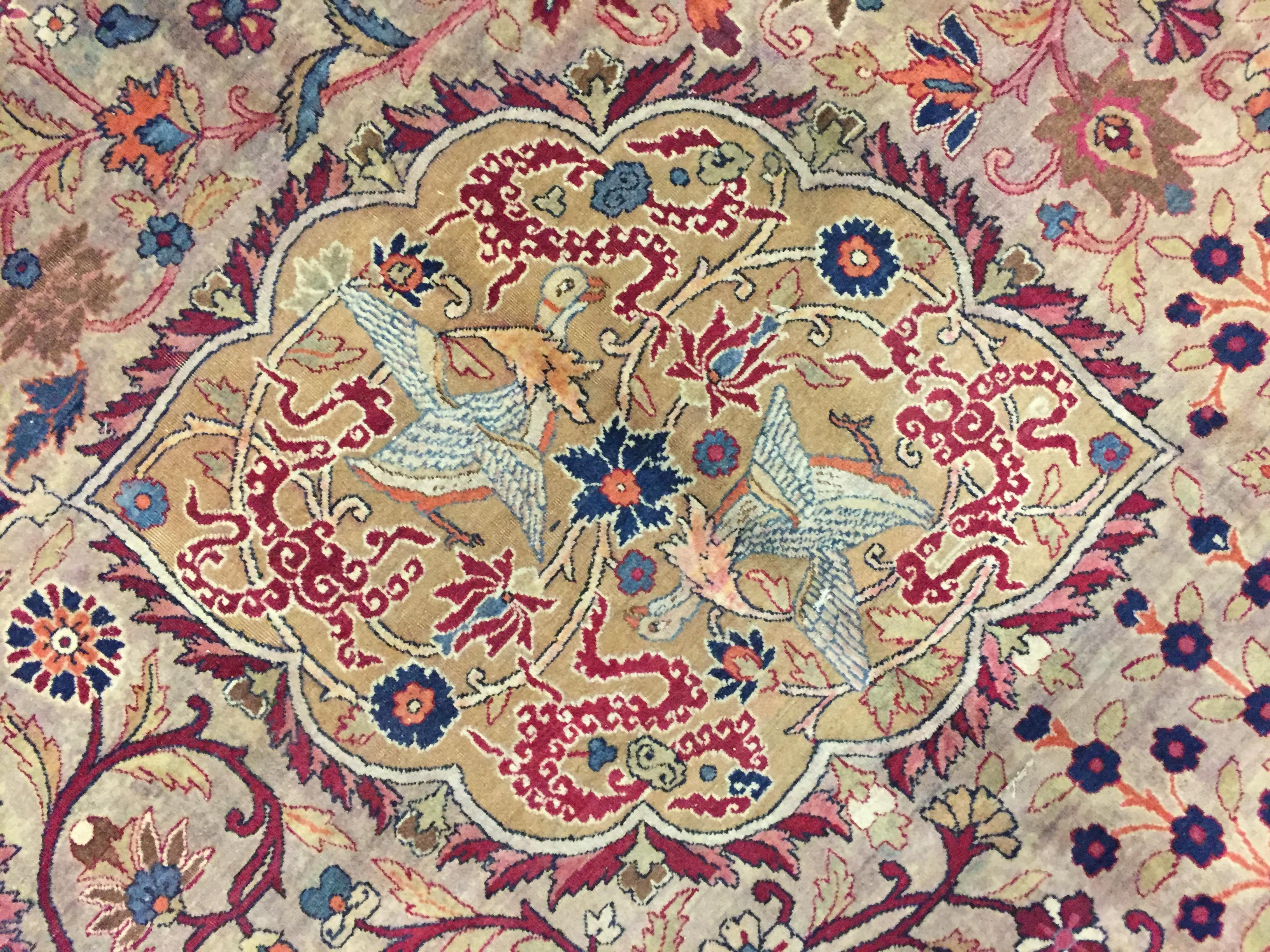 Antique Oversize Persian Kerman Rug Carpet, 16'4 x 21'4 For Sale 1