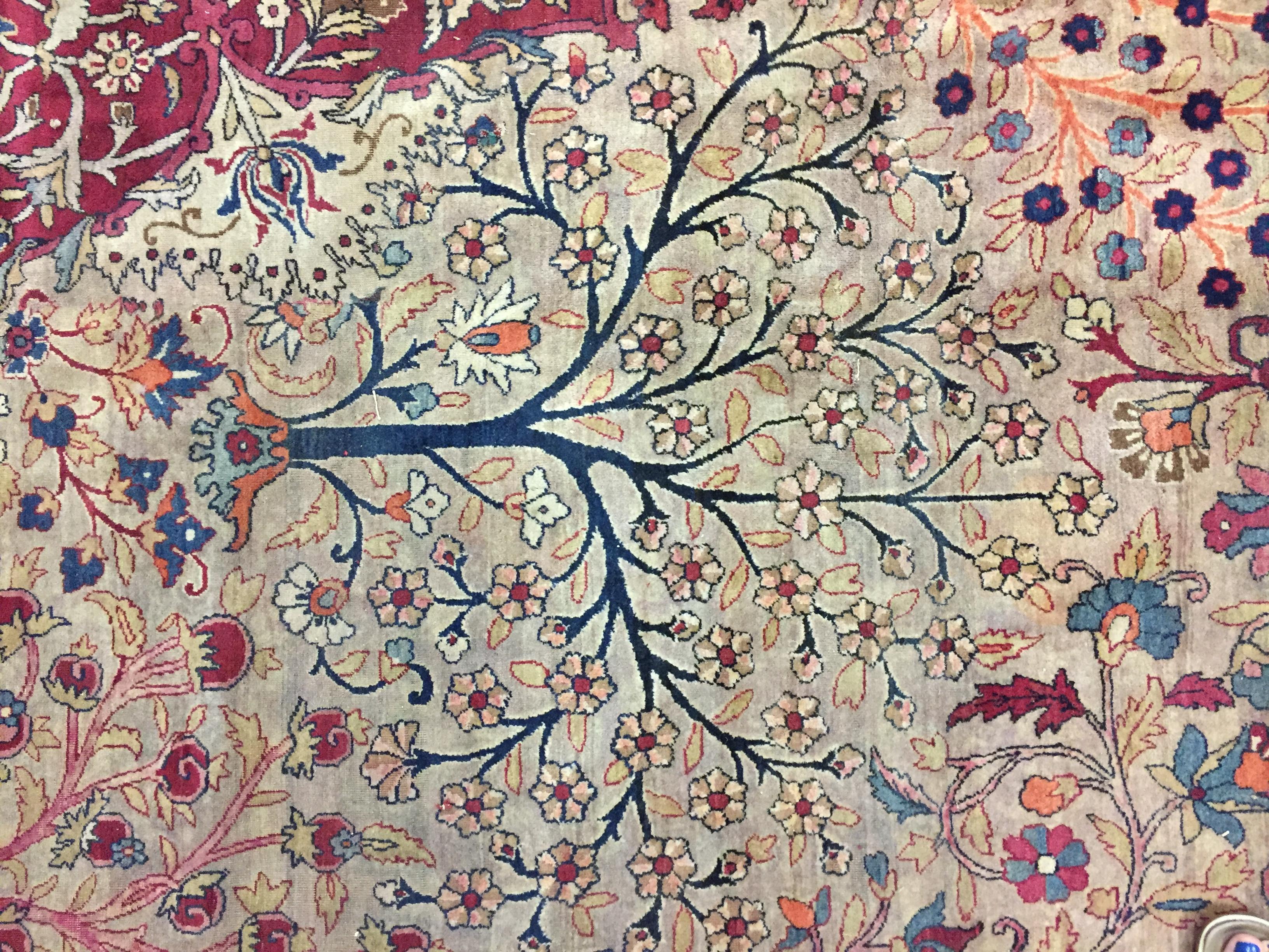 Antique Oversize Persian Kerman Rug Carpet, 16'4 x 21'4 For Sale 2