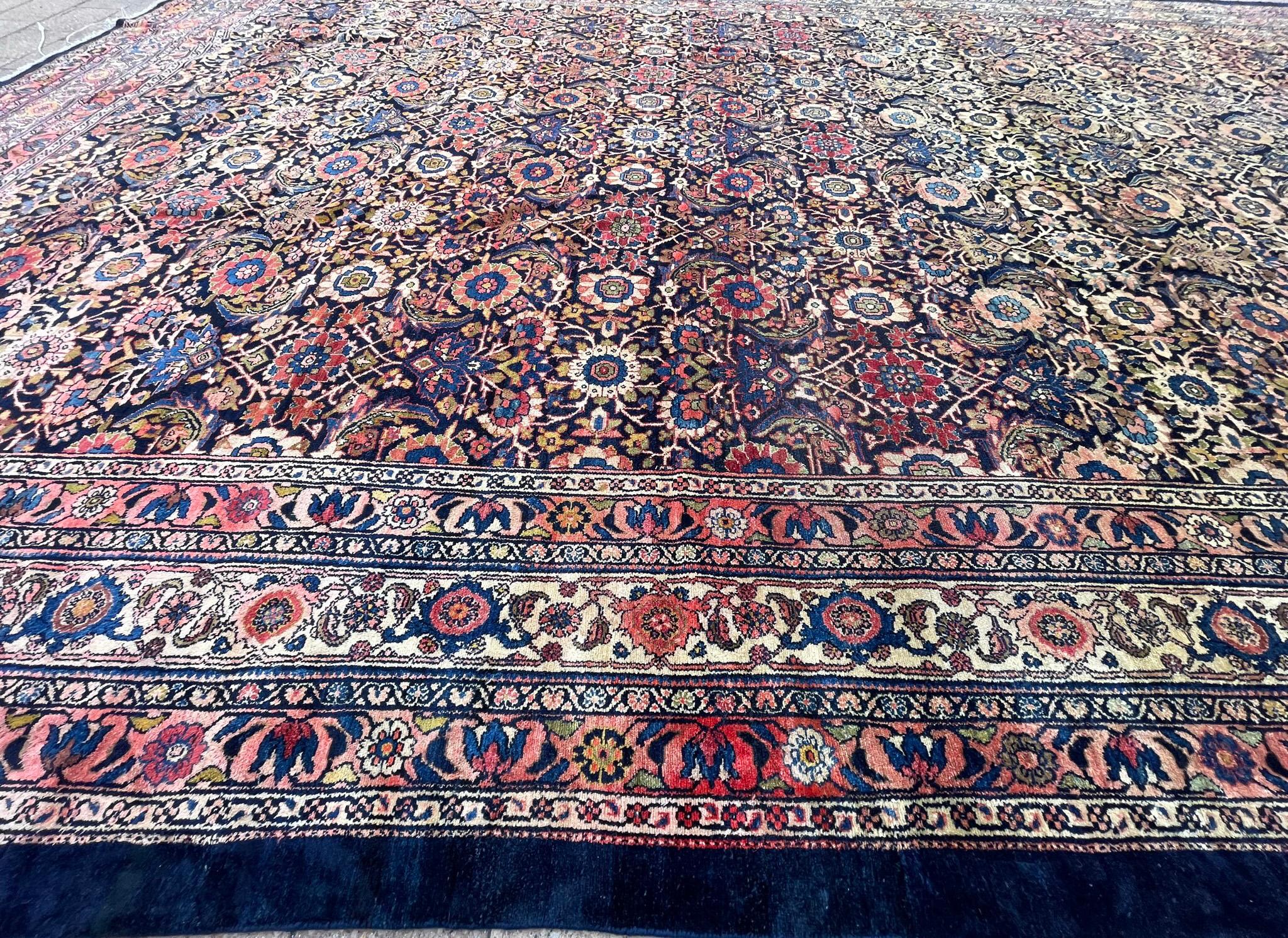 20th Century Antique Oversize Persian Malayer Carpet For Sale
