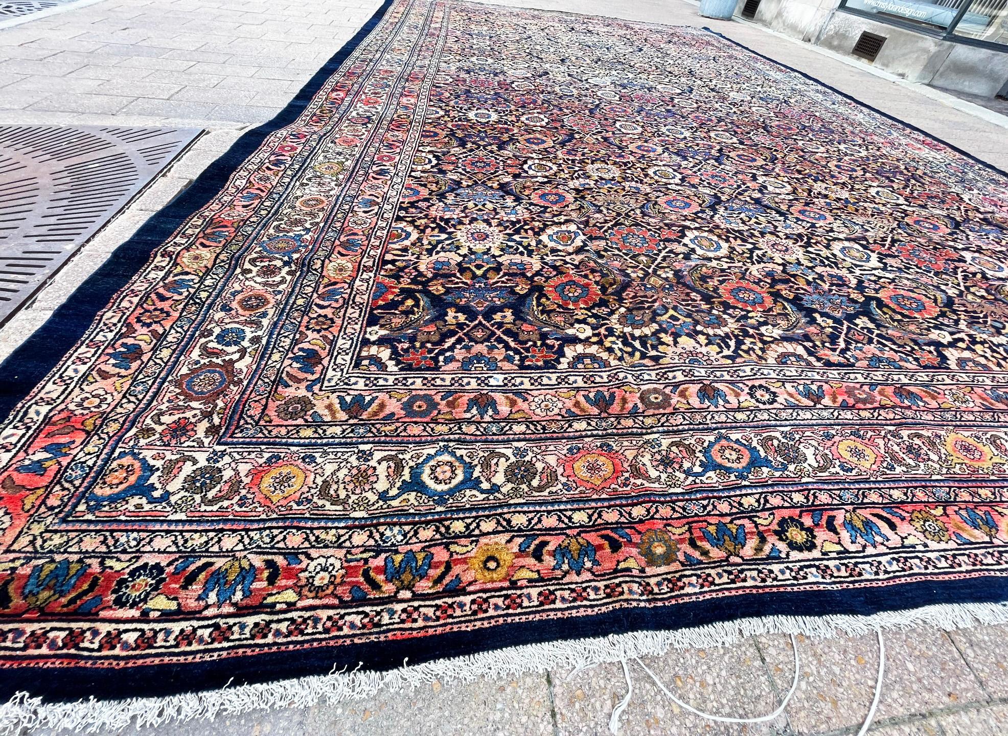 Antique Oversize Persian Malayer Carpet For Sale 1