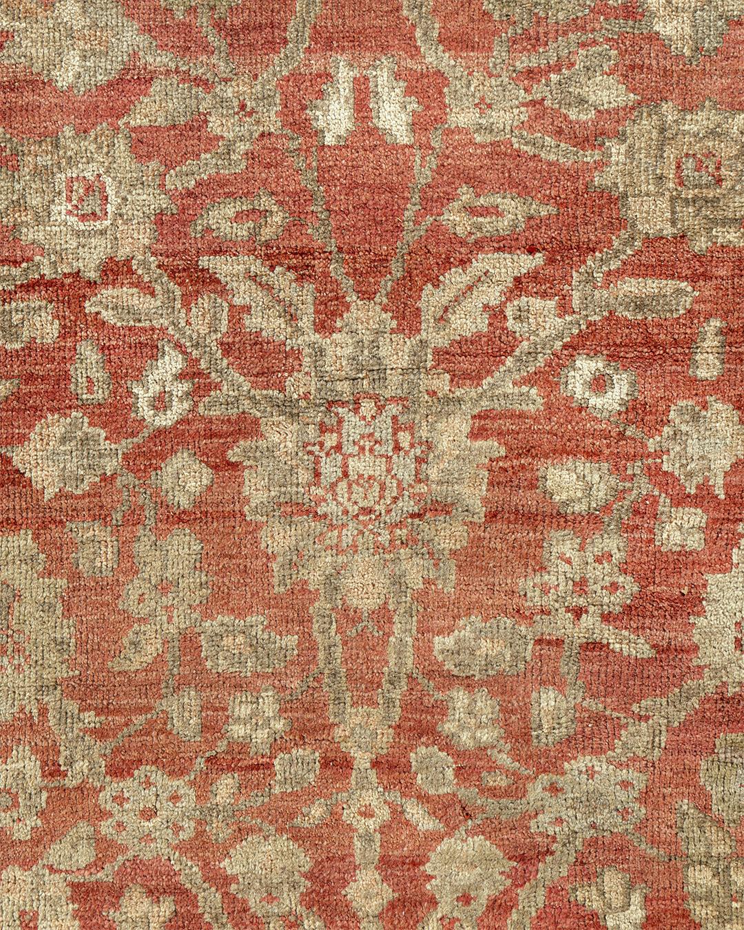 19th Century Antique Oversize Persian Terracotta Sultanabad Rug, circa 1880  17'6 x 23'9 For Sale