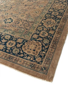 Antique Indo Kerman Rug, Hand-Knotted Wool, 14'7" x 23'9", Tan, 1920
