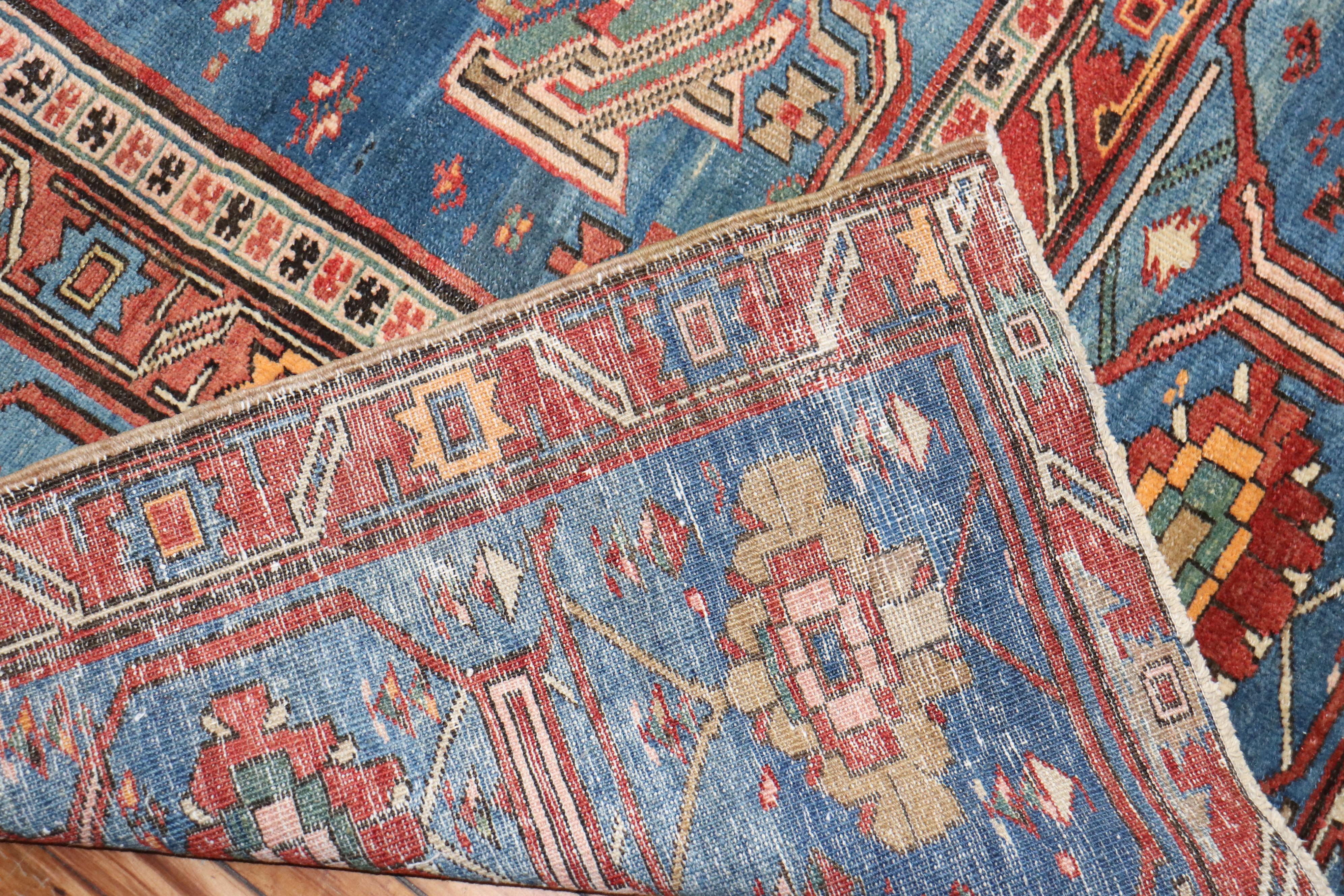 Antique Oversize Tribal Persian Bakshaish Rug For Sale 4