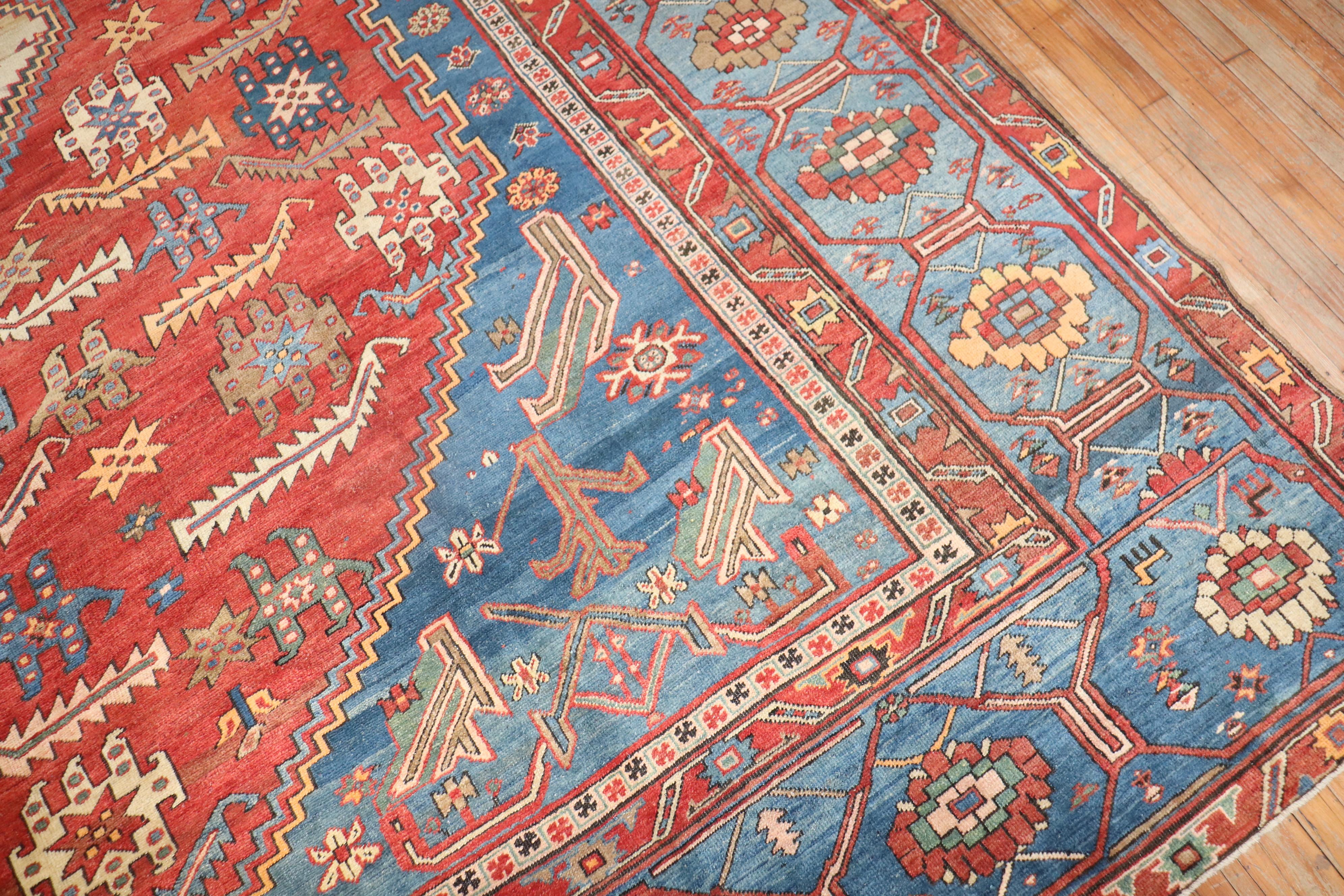 20th Century Antique Oversize Tribal Persian Bakshaish Rug For Sale